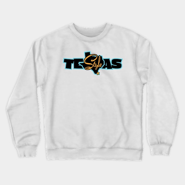 Texas Style Turquoise Crewneck Sweatshirt by CamcoGraphics